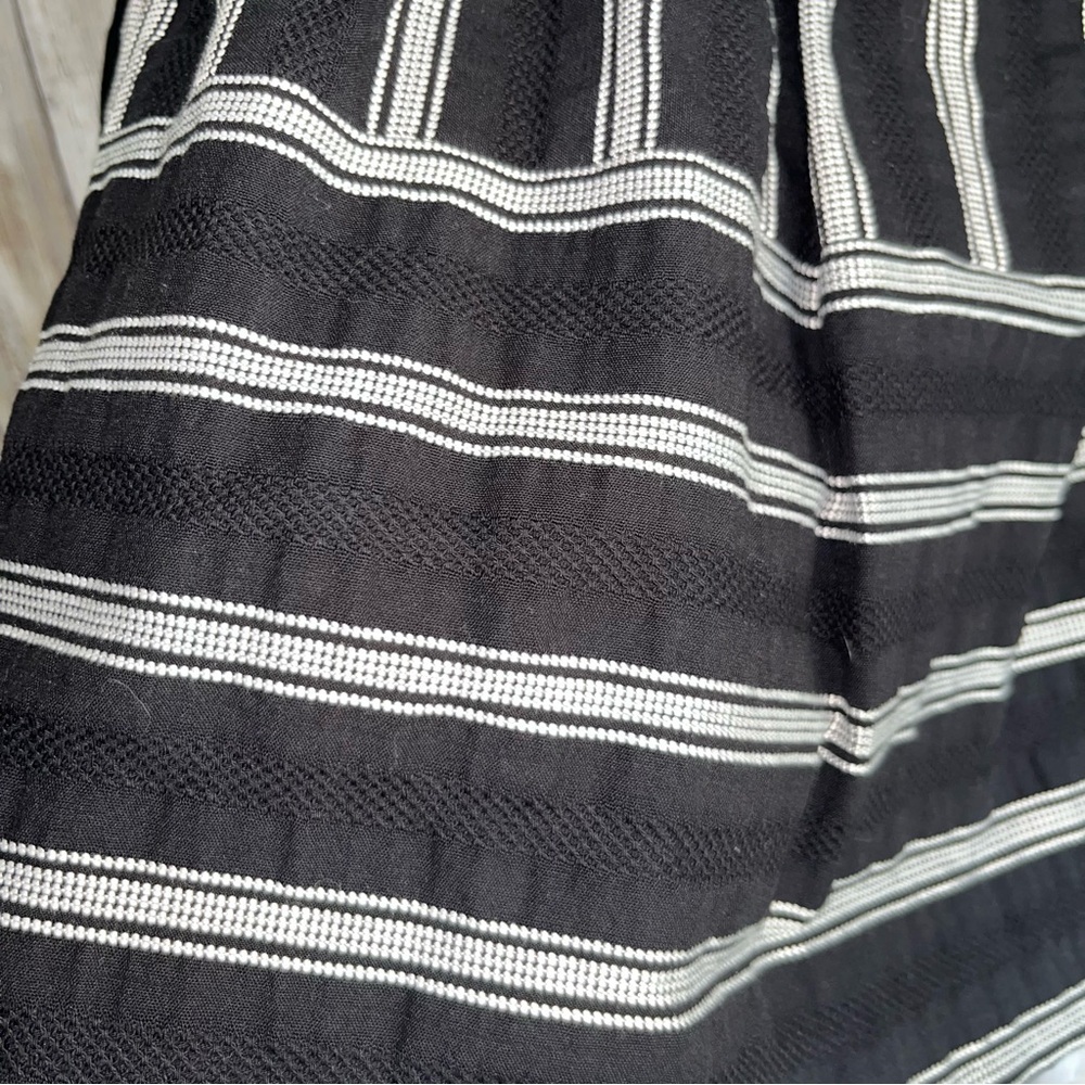 Talbots Black & White Mixed Stripe Midi Skirt - Picture 2 of 5